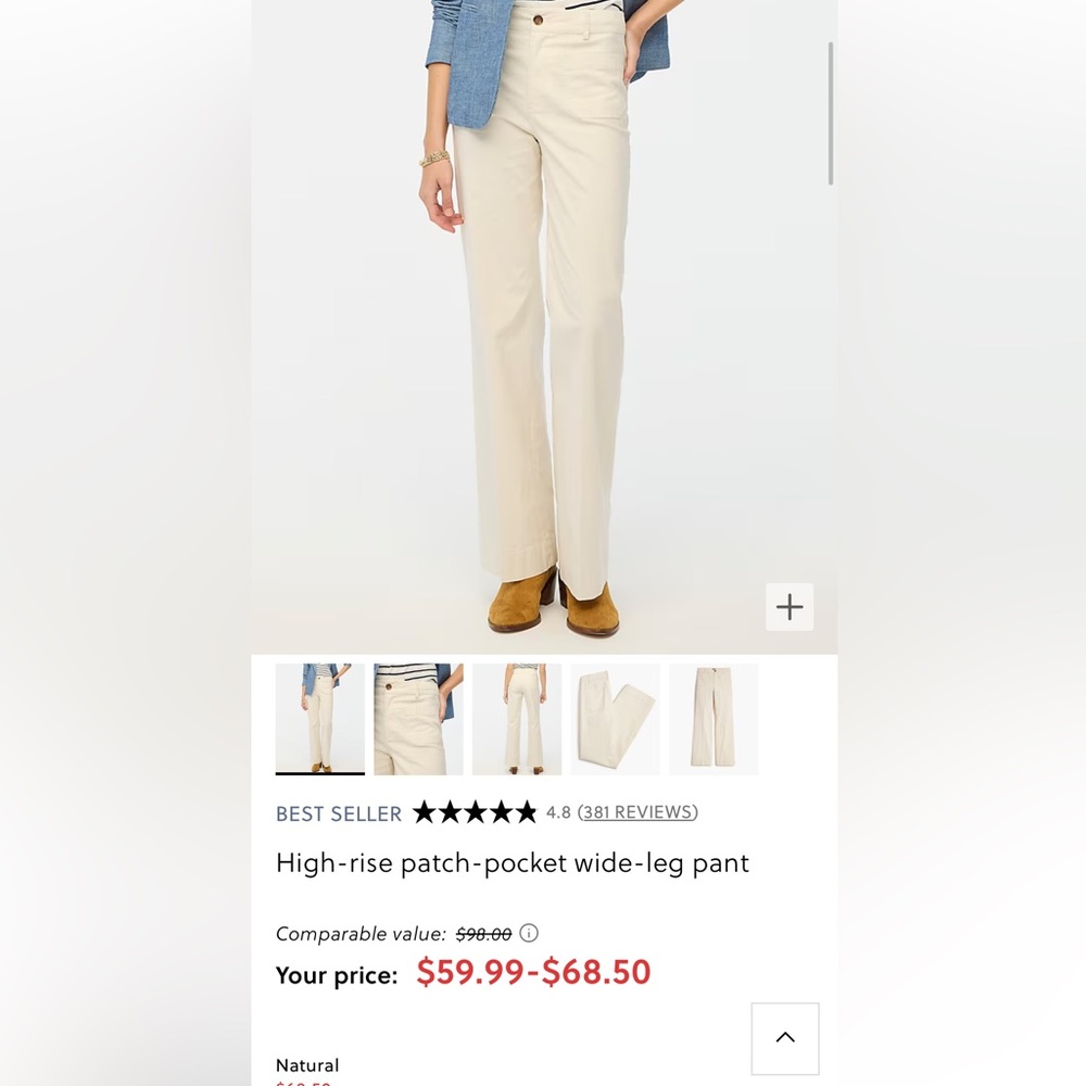 Jcrew factory patch pocket pants. Best seller !!!! - Picture 2 of 3